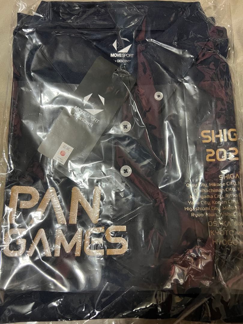 MOVESPORT JAPAN GAMES 国体　ポロシャツ　ブラック×ゴールド