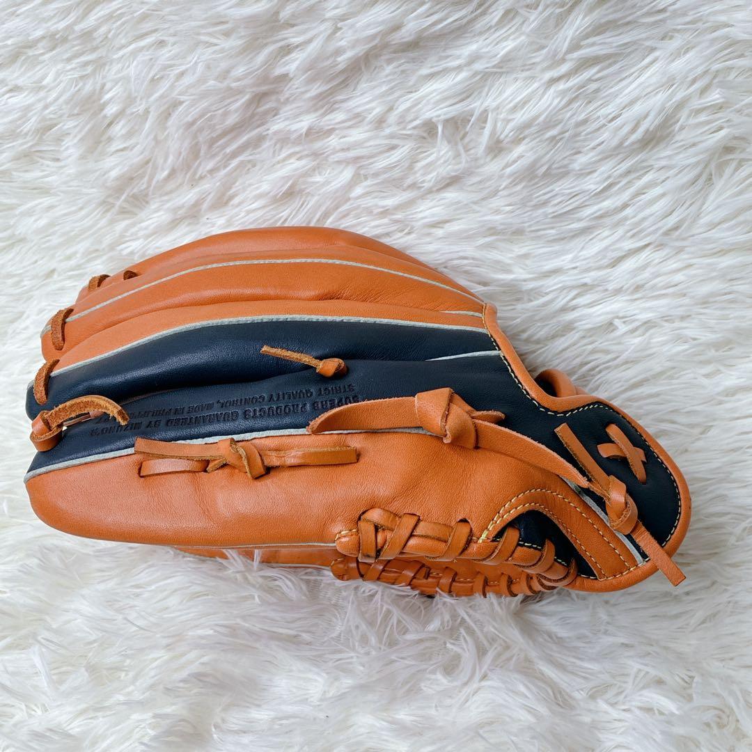 【良品】MIZUNO Select 9 軟式グローブ オレンジ×ブラック 内野手
