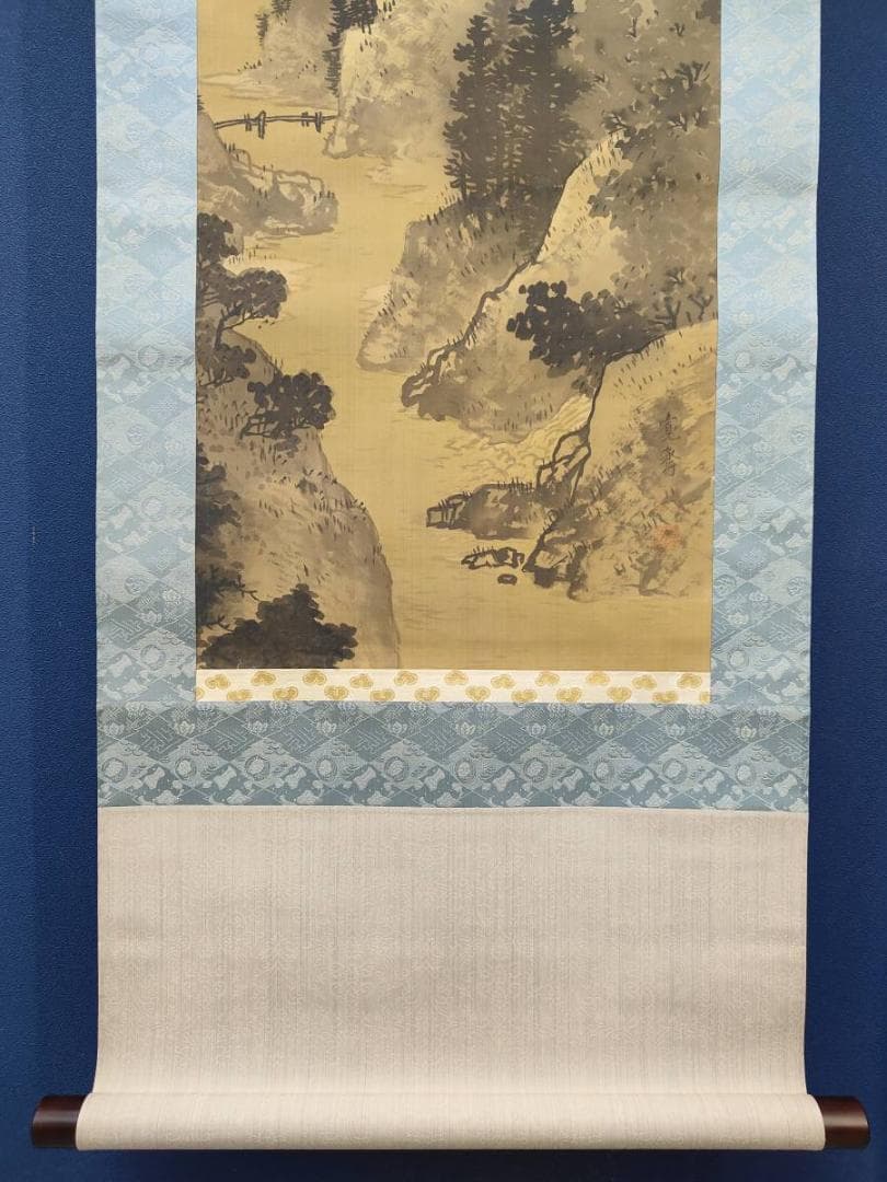 模写 /森寛斎/山水図/布袋屋掛軸A-711