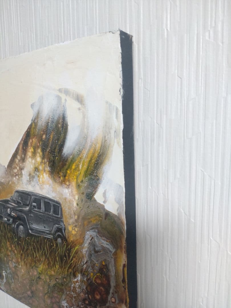 油絵【Jeep Life】1点物の原画/作者サイン入り/キャンバス油彩画