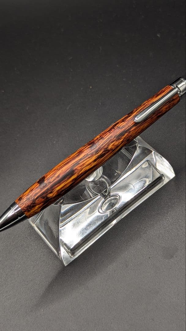 461ペン工房翌檜　極上　黄花梨　変わり杢　木軸シャーペン　ボールペン