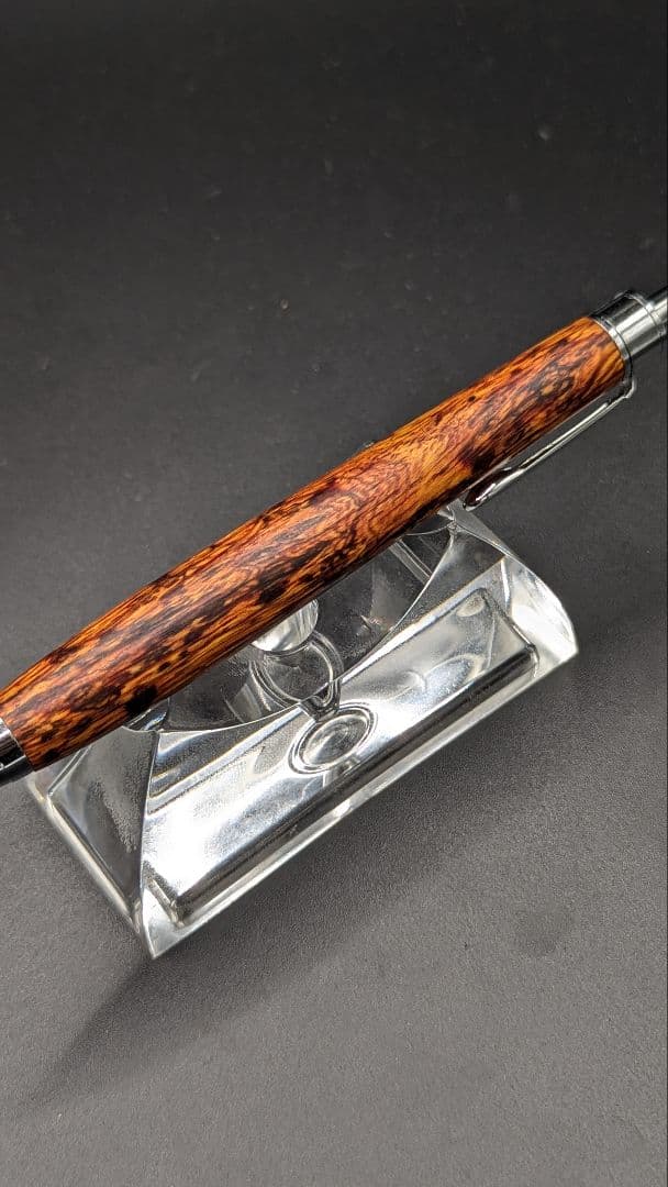 461ペン工房翌檜　極上　黄花梨　変わり杢　木軸シャーペン　ボールペン