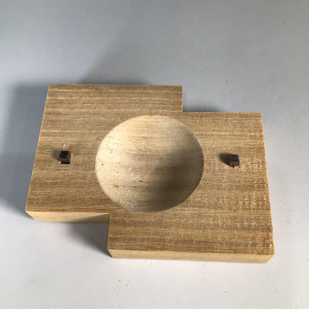 Ｎ９７２　香合　『道場宗廣作』『桐木地』『葦に水』『色紙重香合』　共箱　茶道具