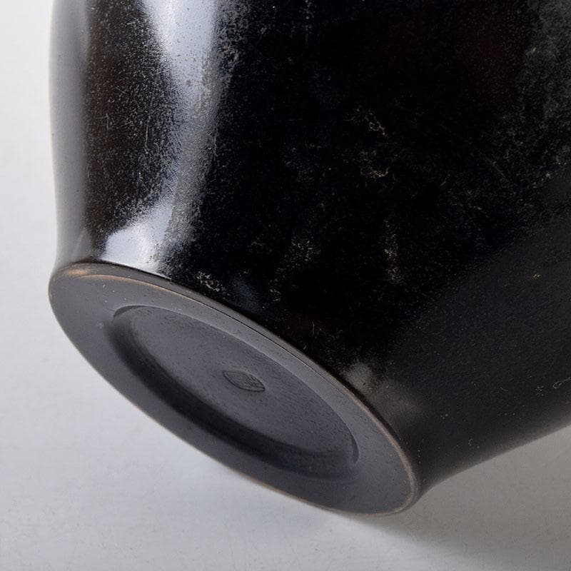 茶道具　金工師　一ノ瀬宗辰造　唐銅　下蕪花入　共箱　C　8178