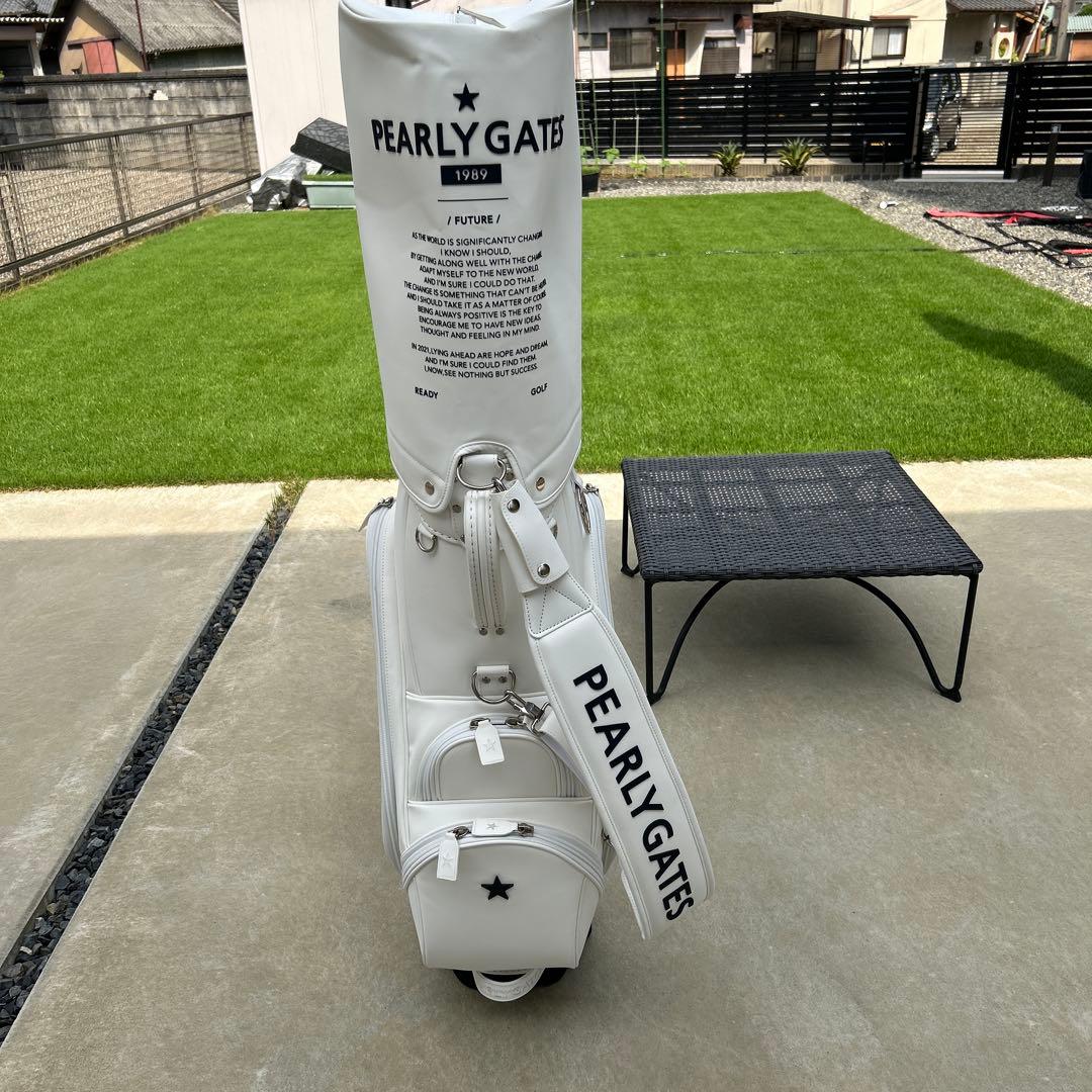 【超美品】パーリーゲイツ　PEARLY GATES　マットレザー　キャディバッグ