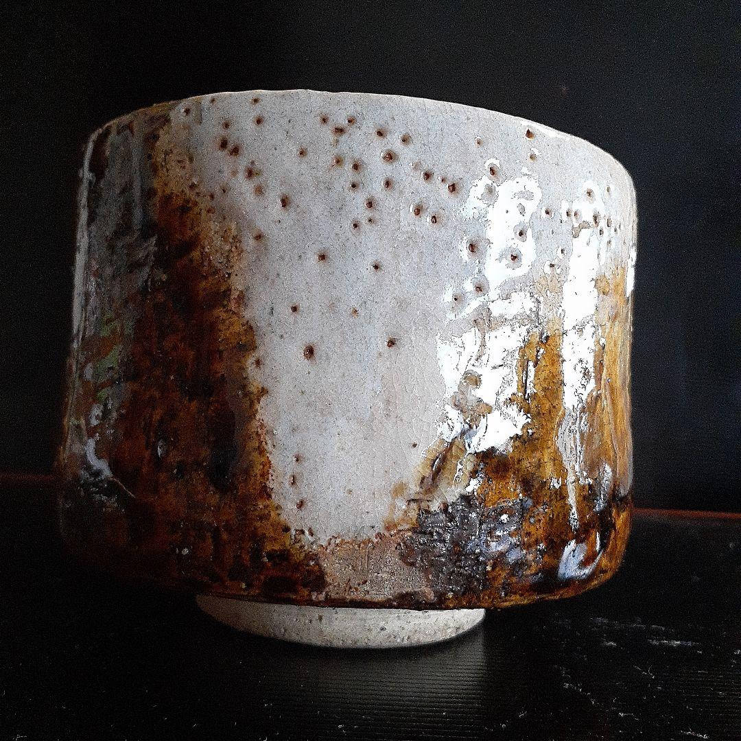 古い唐津筒茶碗