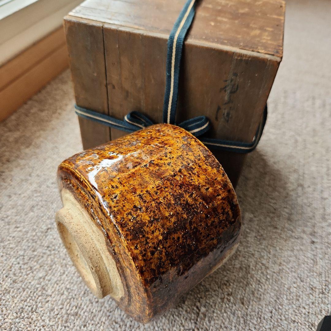 古い唐津筒茶碗