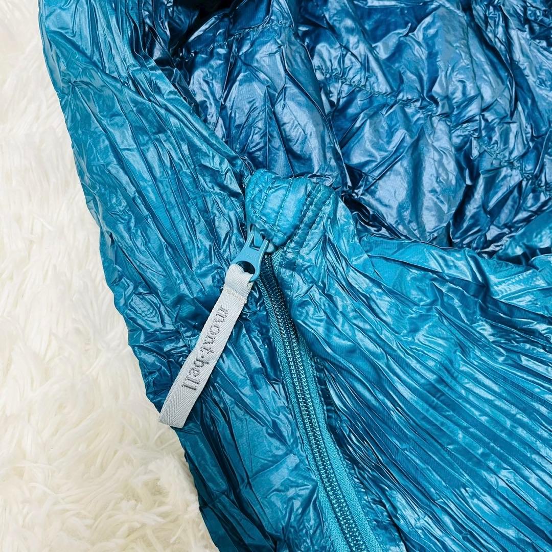 モンベル　シームレス ダウンハガー800 #3 R/ZIP ブルー　保存袋あり