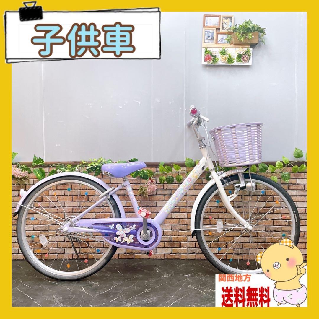 【25】子供用自転車 子供車 ブリヂストン ECOPAL パープル 22インチ