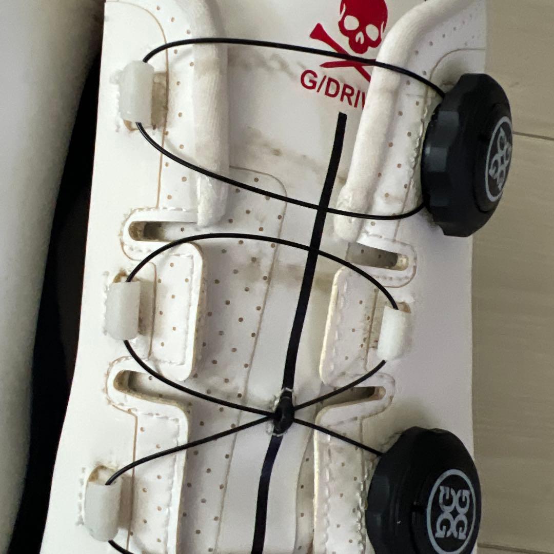 G-DRIVE ダイヤル式ゴルフシューズ ホワイト/レッド