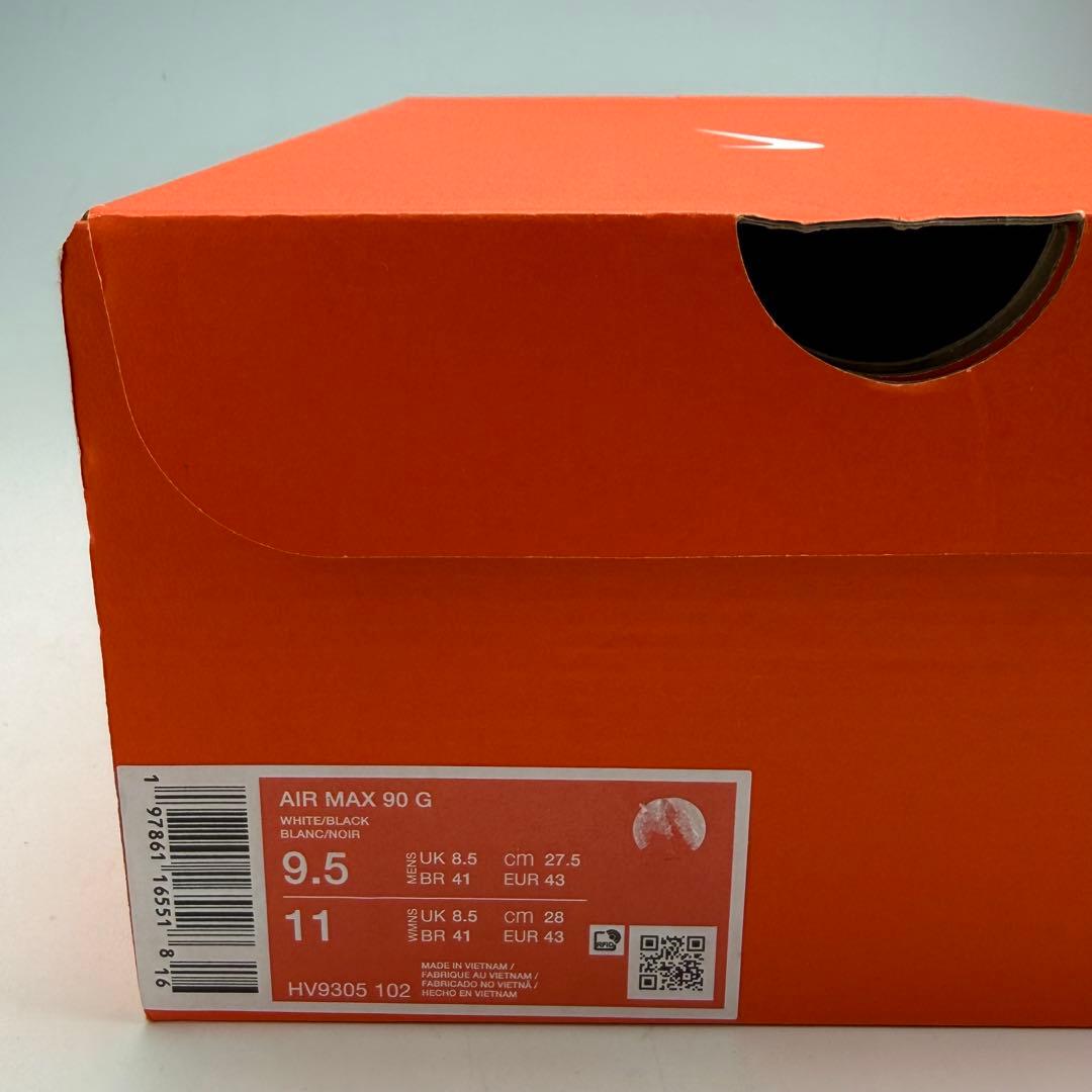27.5cm ナイキ エアマックス90 G \"ホワイト/ブラック\"ゴルフシューズ