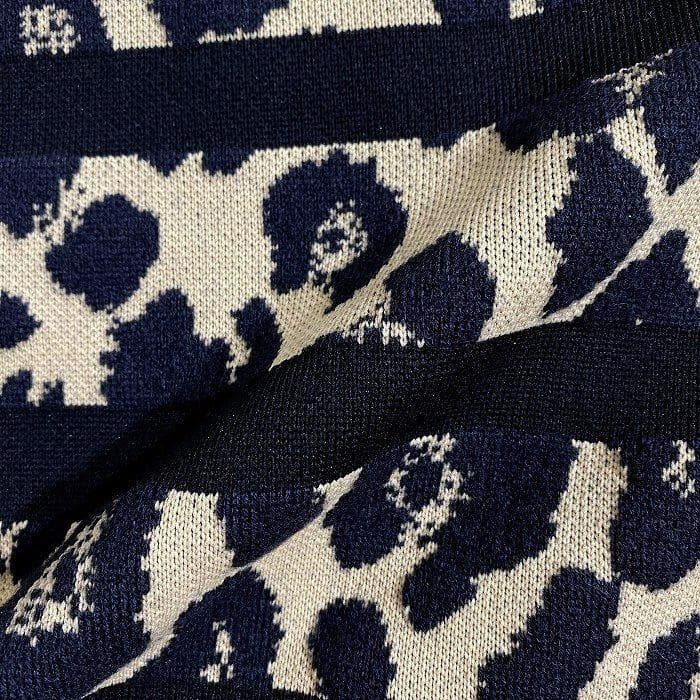 パーリーゲイツ ゴルフ レオパード柄 クルーネック 長袖 ニット ウェア 4