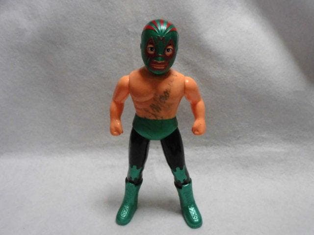 希少品　マルサン　ミル・マスカラス　ソフビフィギュア　本人サイン入り