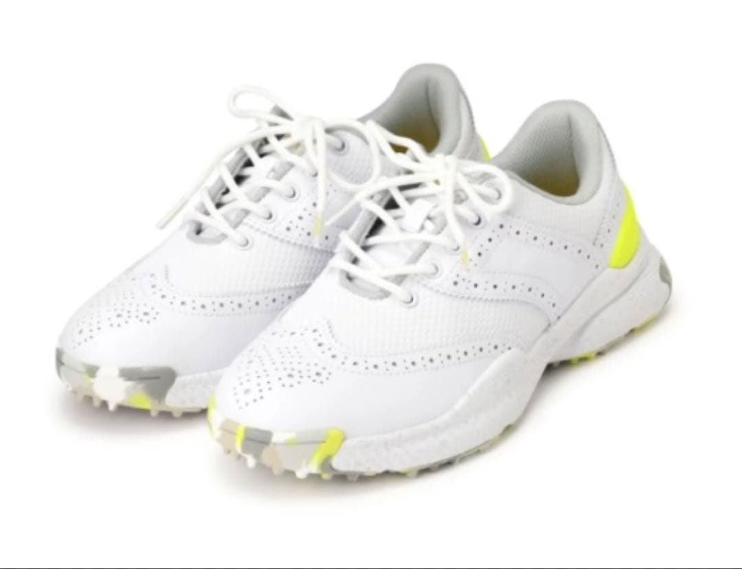 新品 パーリーゲイツ ウィングチップTYPE ゴルフシューズ 26cm 白