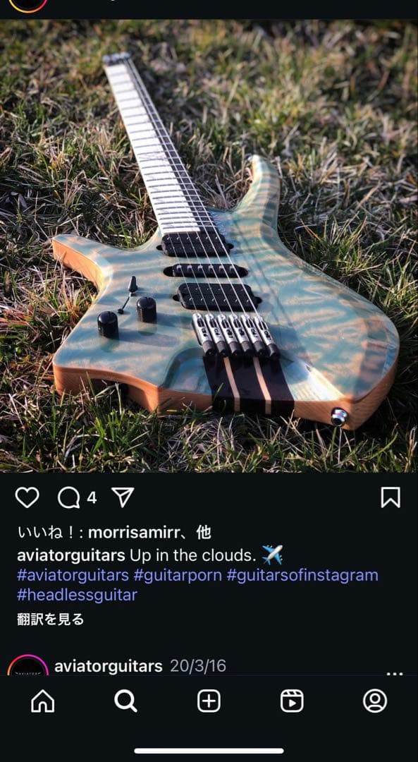 眠*…様 [希少] Aviator Guitar Nighthawk6 Left