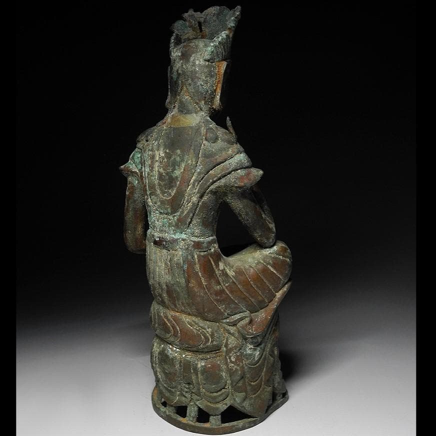 【新羅仏】◆金銅半跏思惟像 仏像◆検）天平仏 飛鳥仏 百済仏 空海 法然 千利休