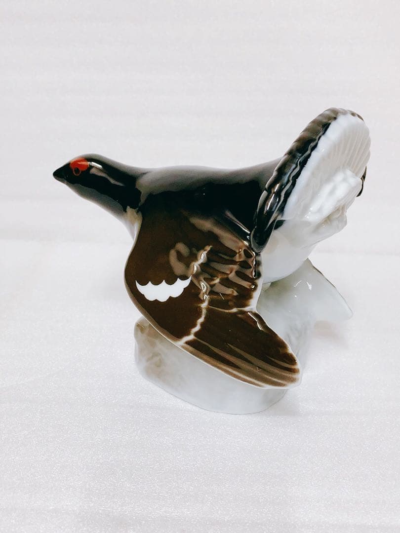 ノルウェー王室御用達Porsgrund陶磁器置物、国鳥「Heath Cook」