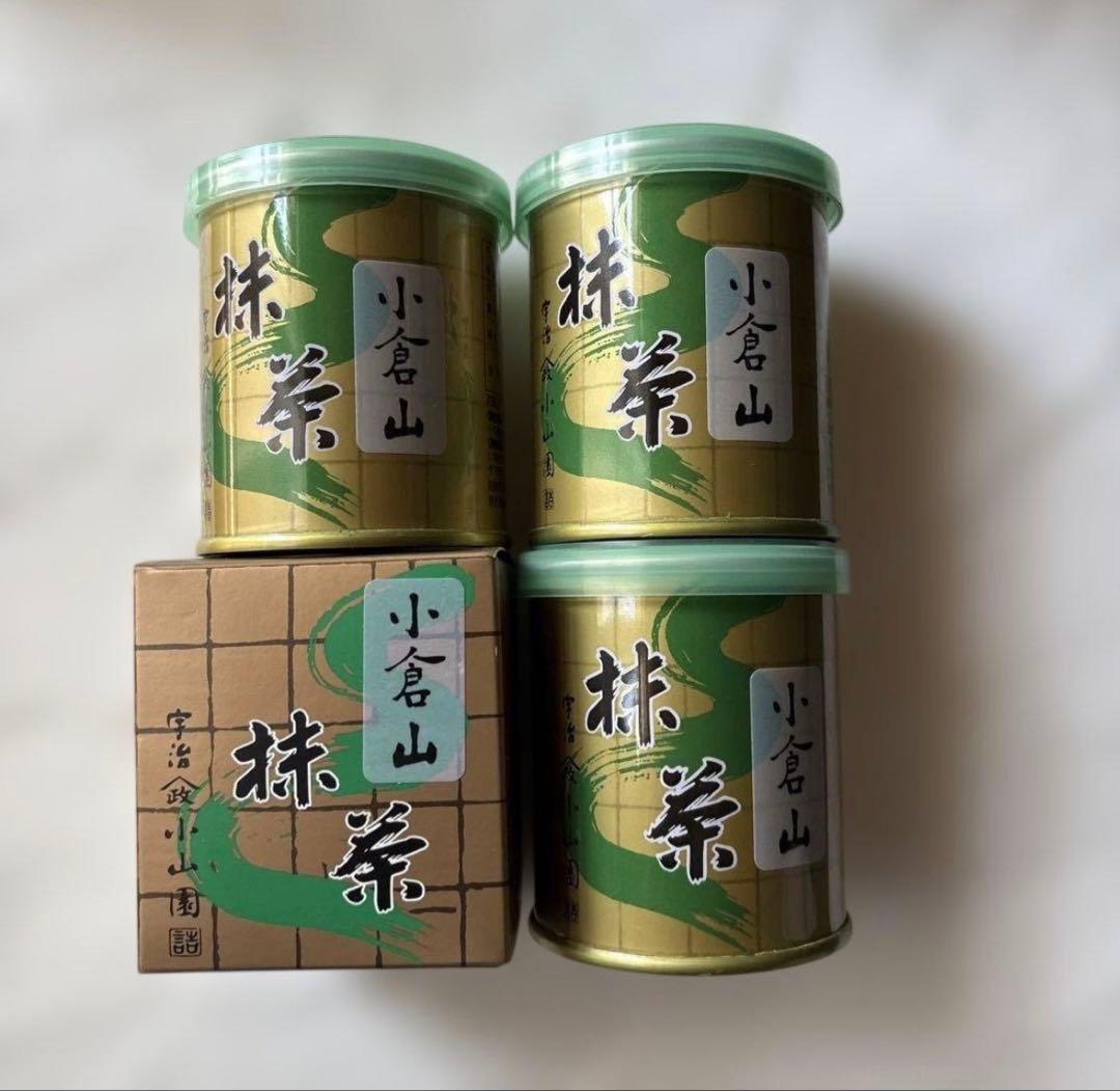 宇治抹茶　山政小山園　小倉山30g×4缶