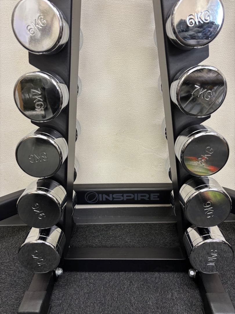 ダンベル　1〜10kg ペア　ダンベルラックセット