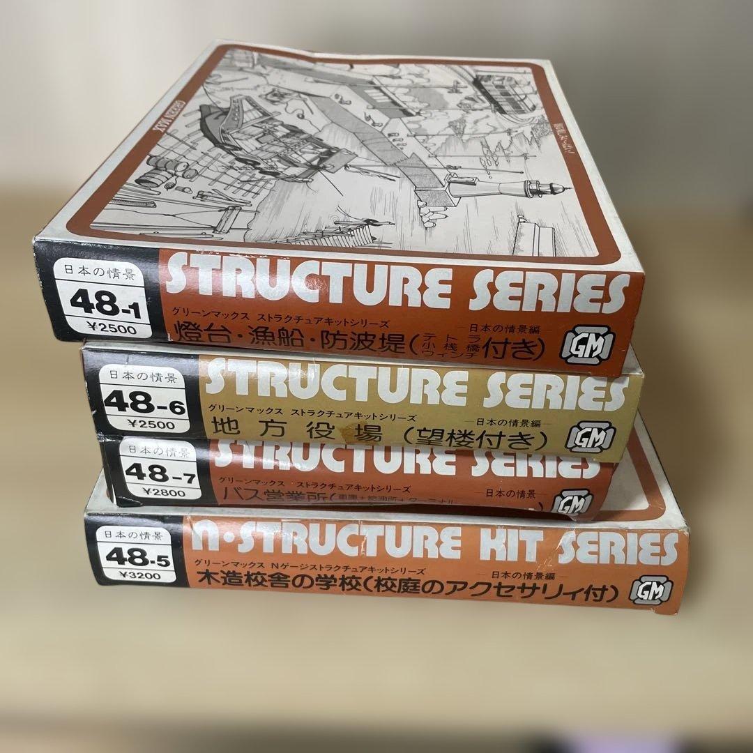 GREEN MAX 建築模型 日本情景 48系 4点セット 未組立. Ln578