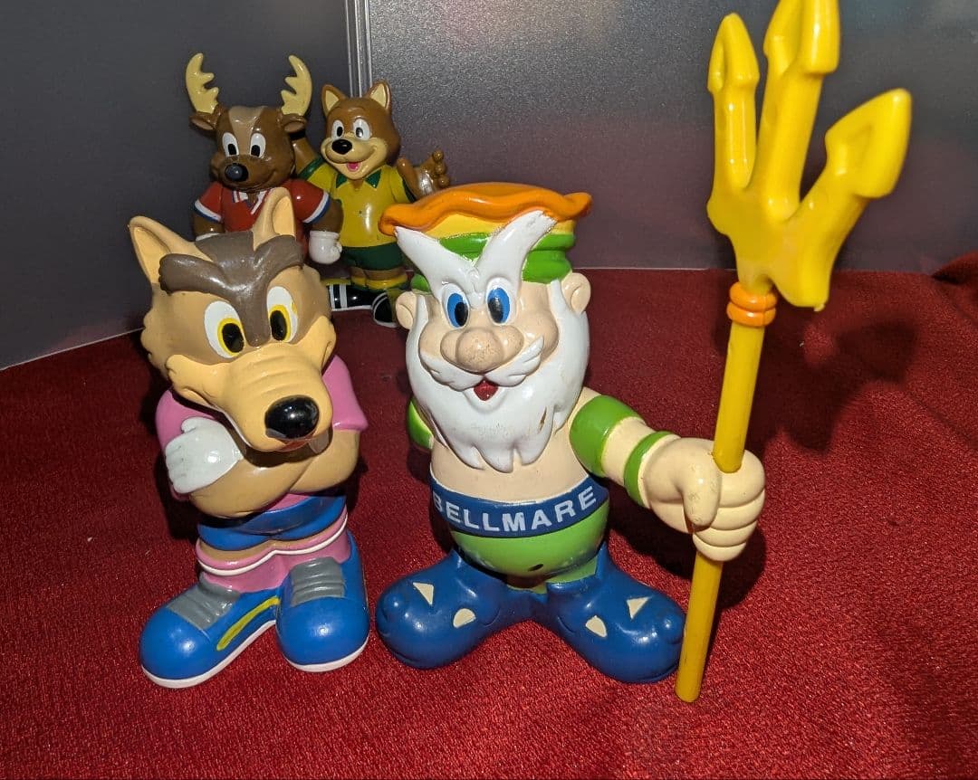 ジャンク Jリーグ マスコット 人形 ソフビ貯金箱 フィギュア 14体