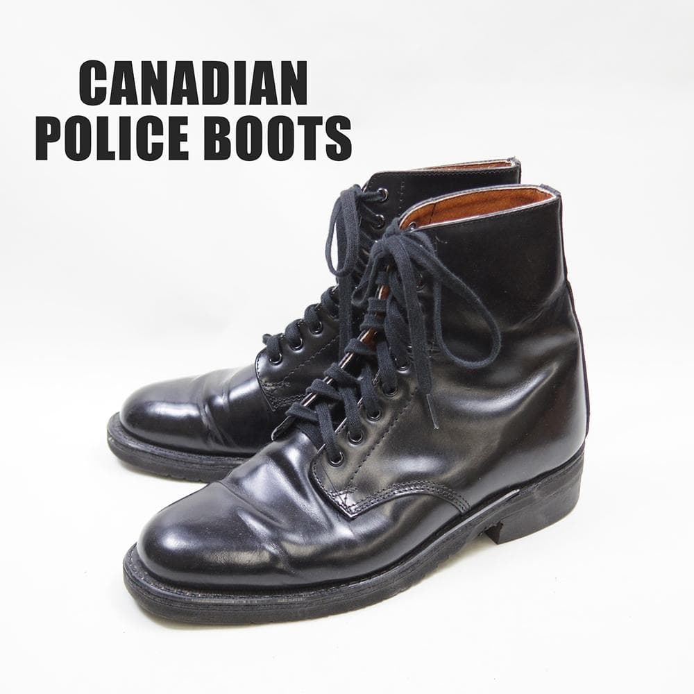 24.5cm　カナダ　ポリスブーツ　ミリタリー　ブラック　P4135