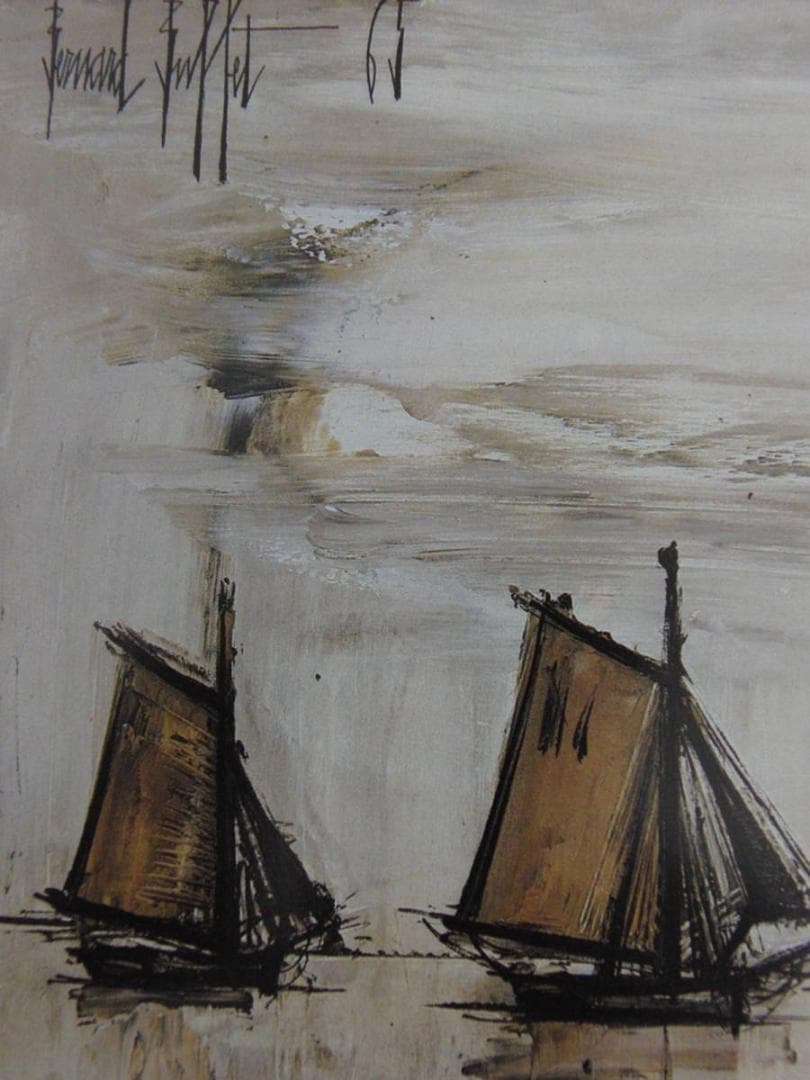 ベルナール・ビュッフェ「Voiiers le matin」希少画集の額装画