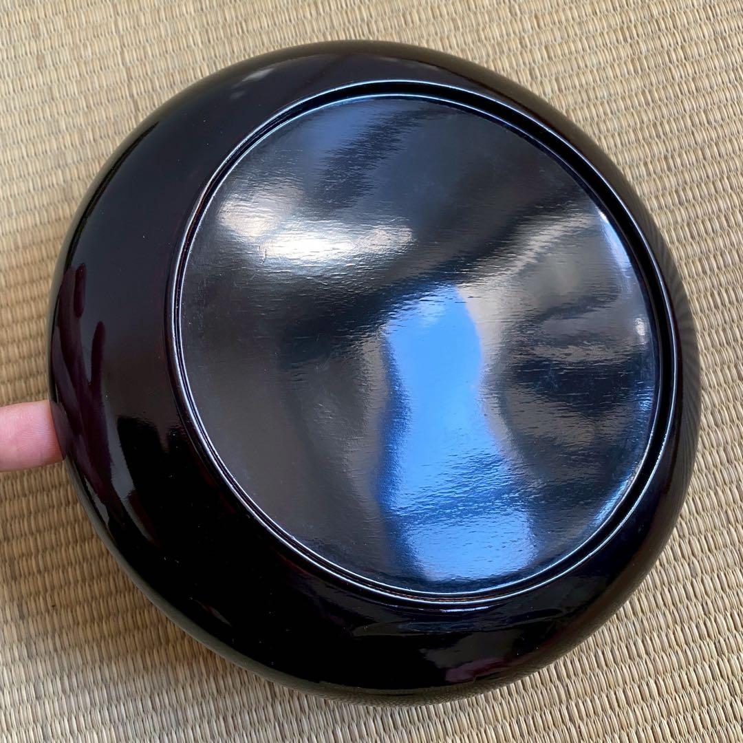 時代 輪島塗【牡丹唐草金蒔絵 銘々皿5客組】菓子皿 天然木 漆塗 懐石 茶道具