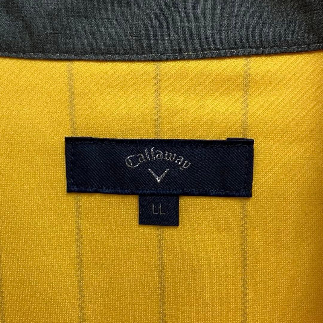 極美 callaway 袖プリント 長袖 ポロシャツ キャロウェイ