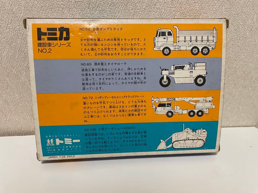 トミカ 建設車シリーズ　NO.2 当時物　セット品