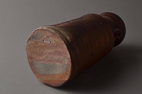 u485 茶道具　山荘窯　藤本道生　備前花生