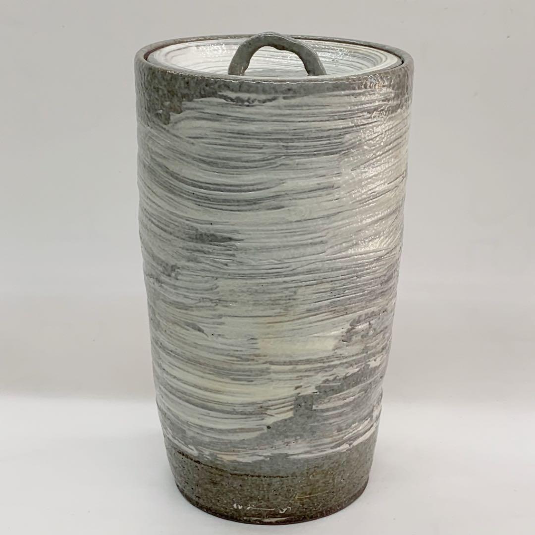 【細水指　刷毛目】浅見与志三　共箱