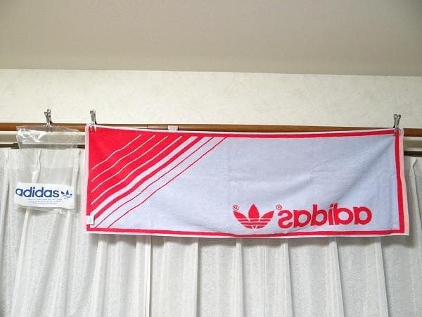 80年代 ビンテージ 日本製 デサント アディダス 大型タオル レトロ 当時物