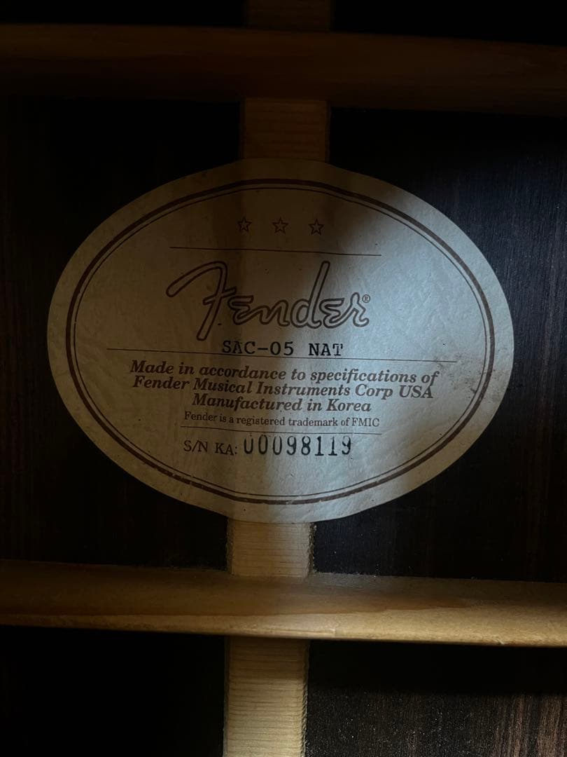 Fender SAC-05 アコースティックギター