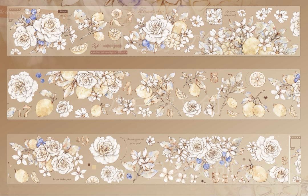 ⭐️SALE⭐️ 小白家文創《午后阳光》海外マスキングテープ　マステ 【2518】