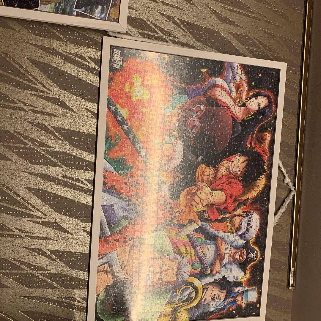 ワンピース　鬼滅の刃　センピースパズル額縁あり