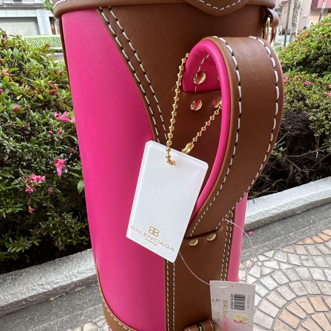 【新品】BALENCIAGA　バレンシアガ　ゴルフバッグ　ピンク　小さめ　計量