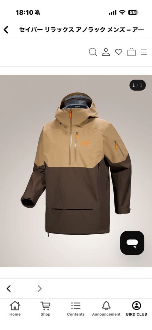 Arc'teryx GORE-TEX スノーボードウェア　セイバーアノラック