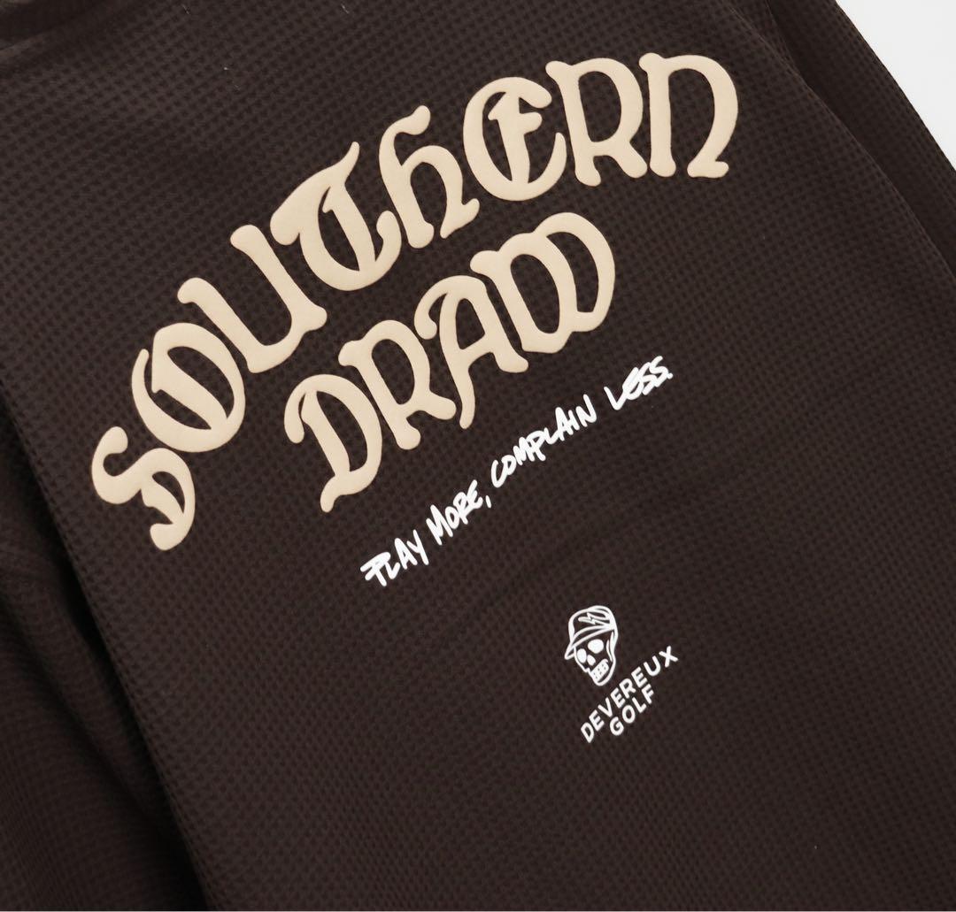 《デヴァローゴルフ》未使用 ビッグロゴ 凹凸ワッフル生地 フーディブルゾン XL