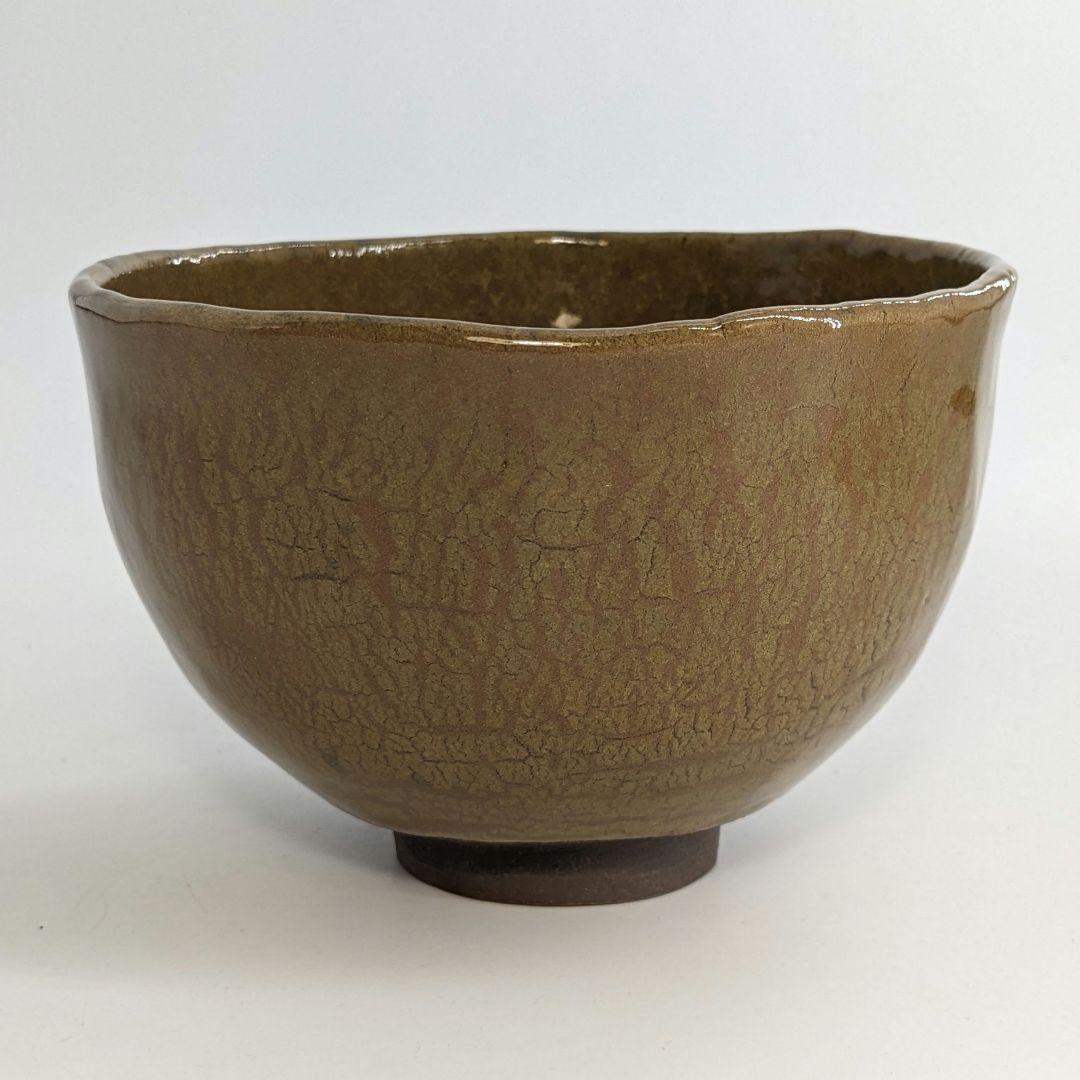 岡山県重要無形文化財 黒井千左 虫明焼 茶盌 共箱 茶道具 抹茶碗 抹茶茶碗