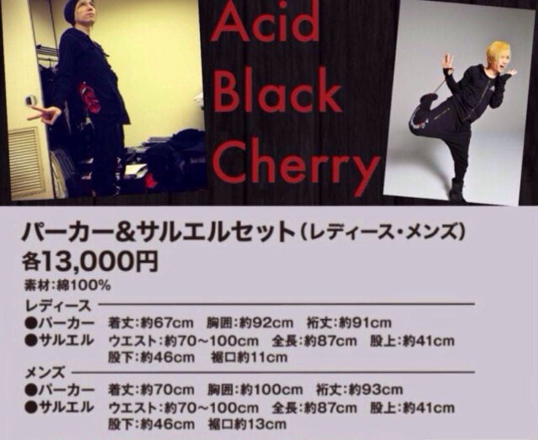 (美品)Acid Black Cherry パーカー＆サルエルセット