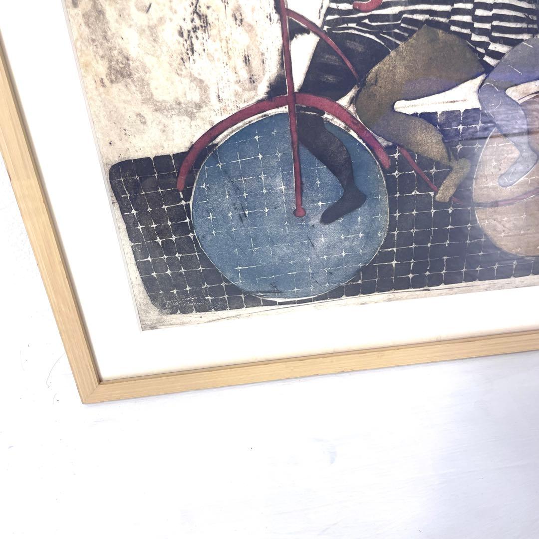 グラシエラ・ロド・ブーランジェ サイン入り 自転車の少女 リトグラフ