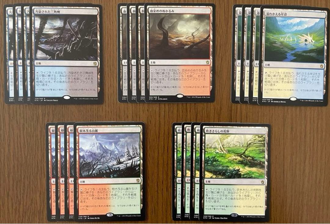 【最安】日本語版　MTG タルキール覇王譚　レア土地20 枚セット【フェッチ】
