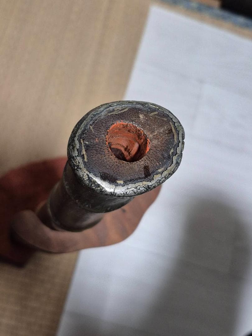 尺八　全長55.5cm 地無　延べ管　一尺九寸　銘無