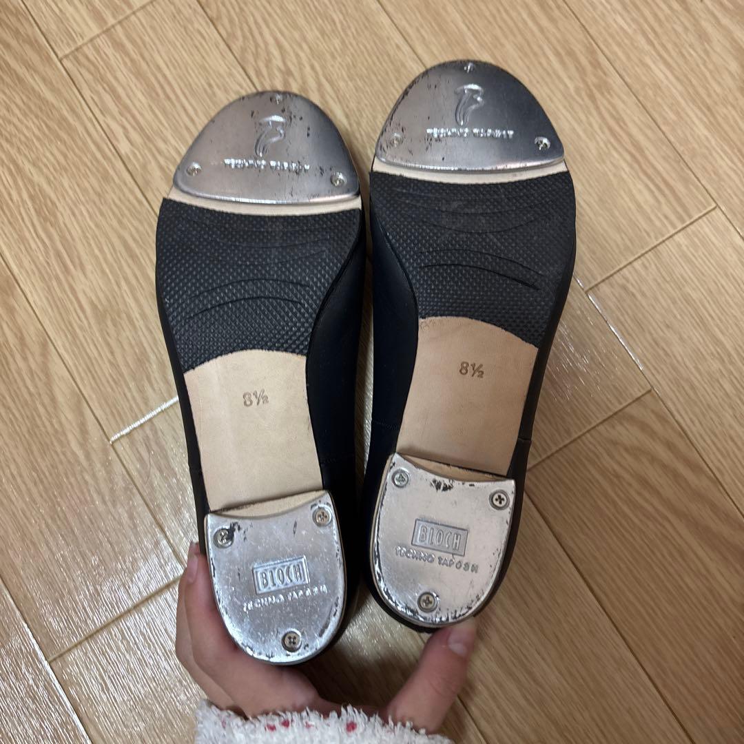 タップシューズ 黒 8½ メタルタップ付き