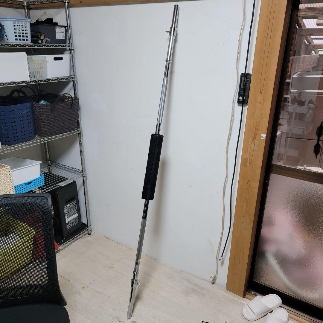 IROTEC レギュラーバーベルシャフト 180 ワイド カラー2個 パット付