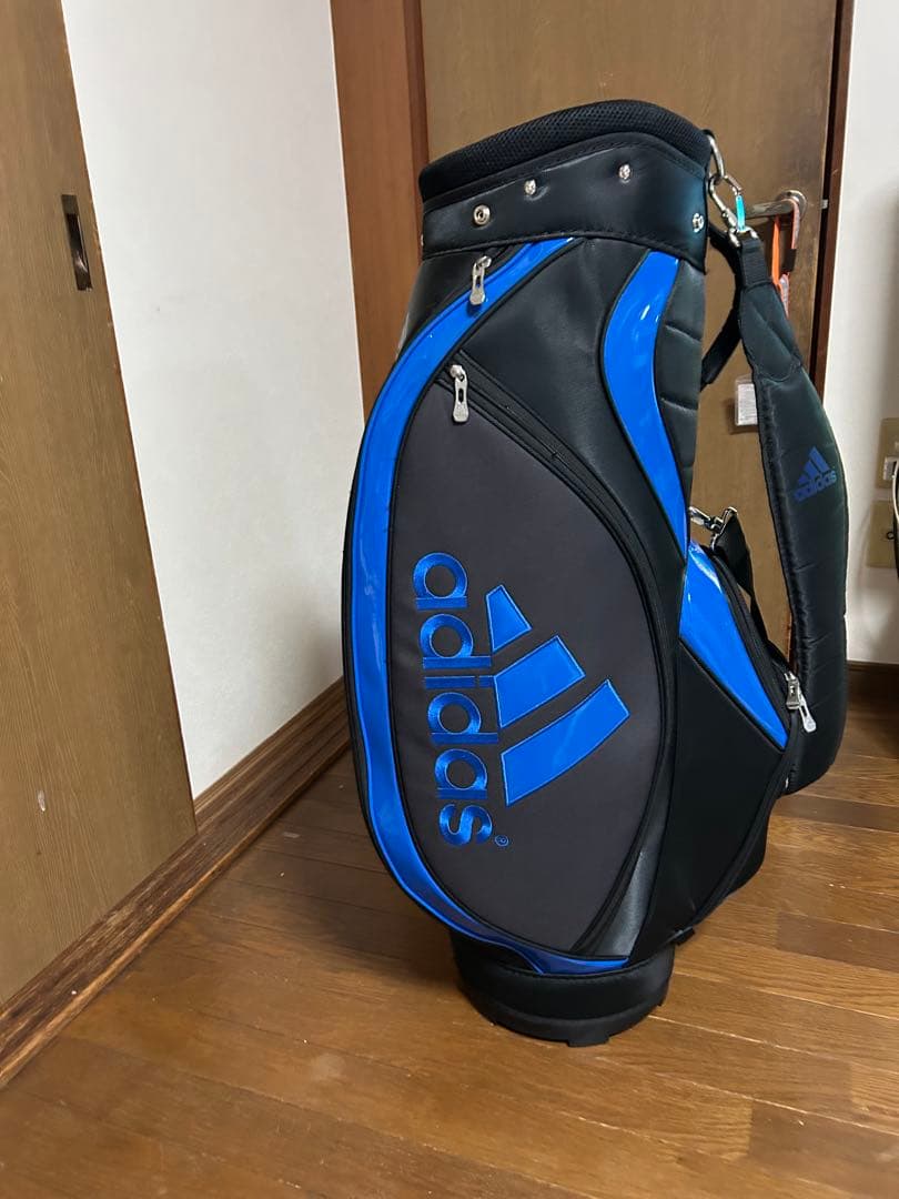 adidas ゴルフキャディバッグ 黒/青サイズ9.5