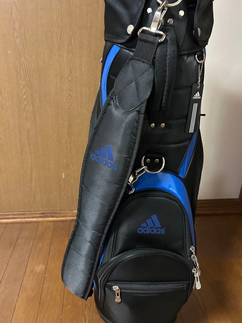 adidas ゴルフキャディバッグ 黒/青サイズ9.5