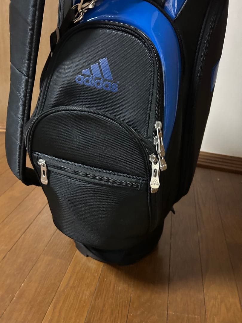 adidas ゴルフキャディバッグ 黒/青サイズ9.5
