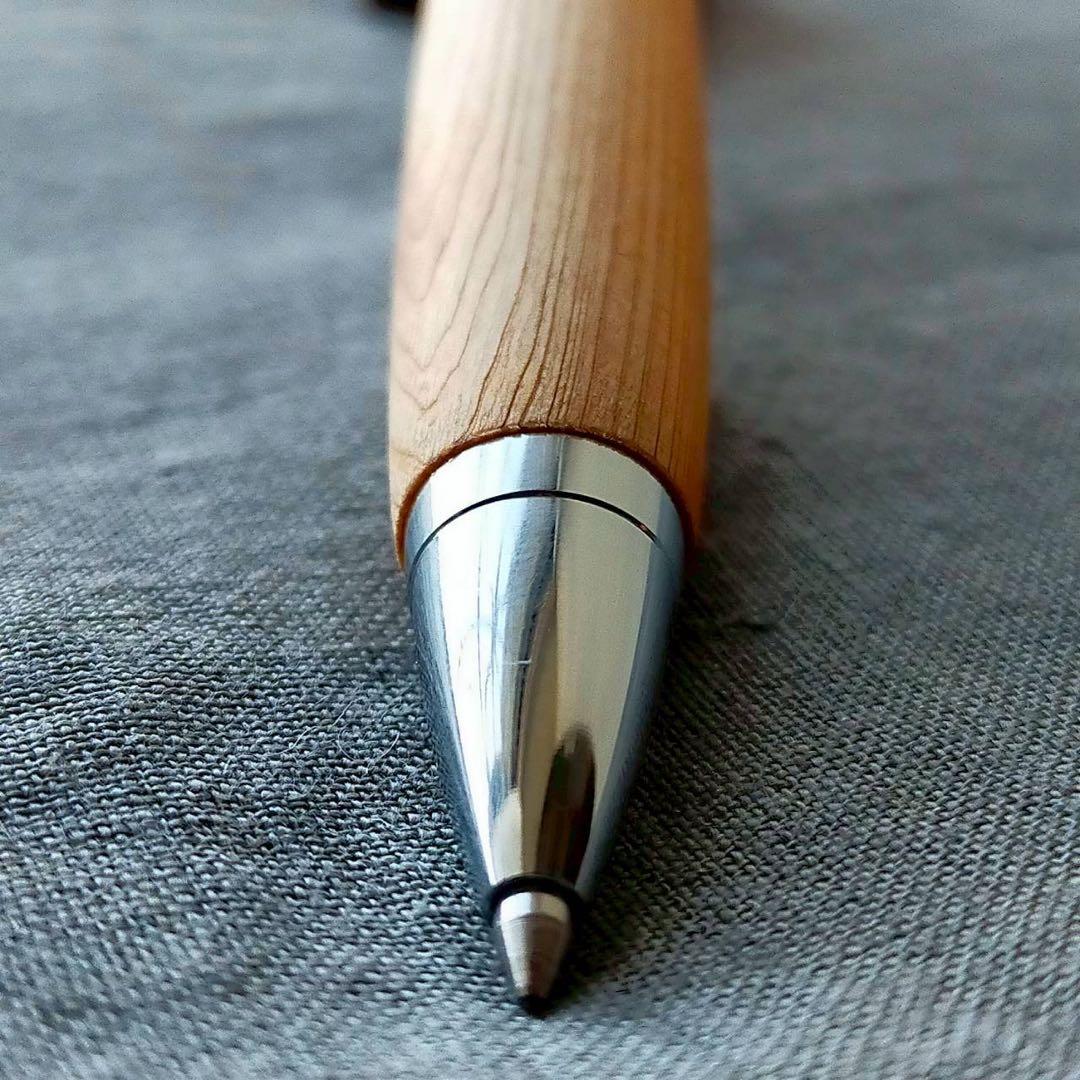 伊勢神宮　檜　ハンドメイド　木軸ボールペン　G2　天然木　シルバー